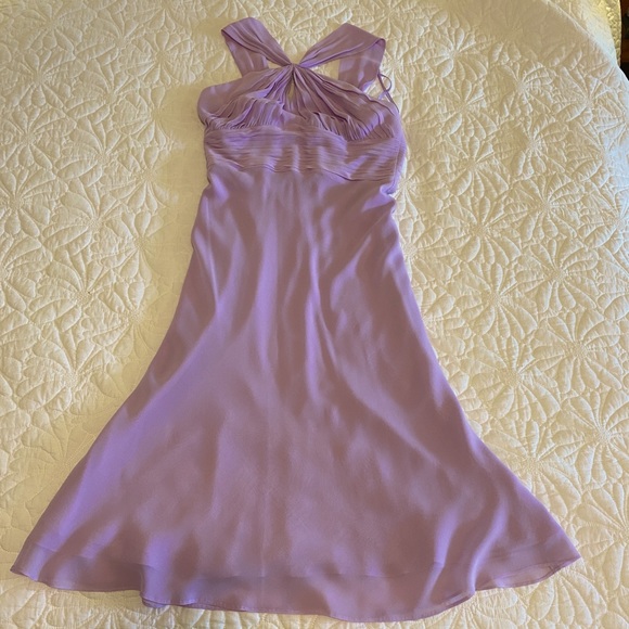 Anne Klein Dresses & Skirts - SOLD Anne Klein Lavender silk Grecian halter dress